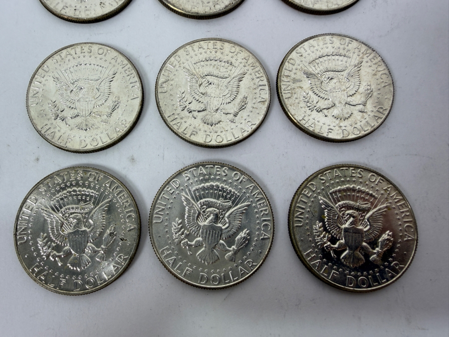 (9) Uncirculated 1965 US Kennedy Half Dollars [Photo 10]