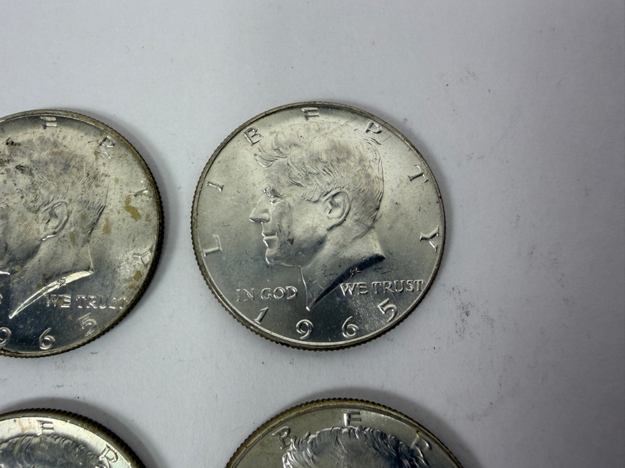 (9) Uncirculated 1965 US Kennedy Half Dollars [Photo 3]