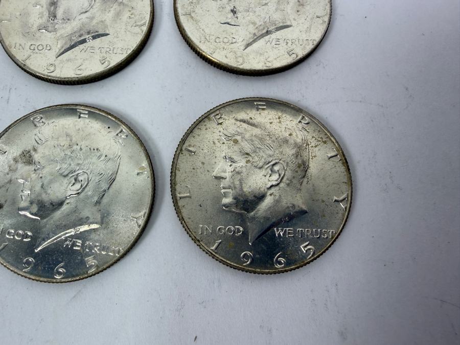 (9) Uncirculated 1965 US Kennedy Half Dollars [Photo 7]