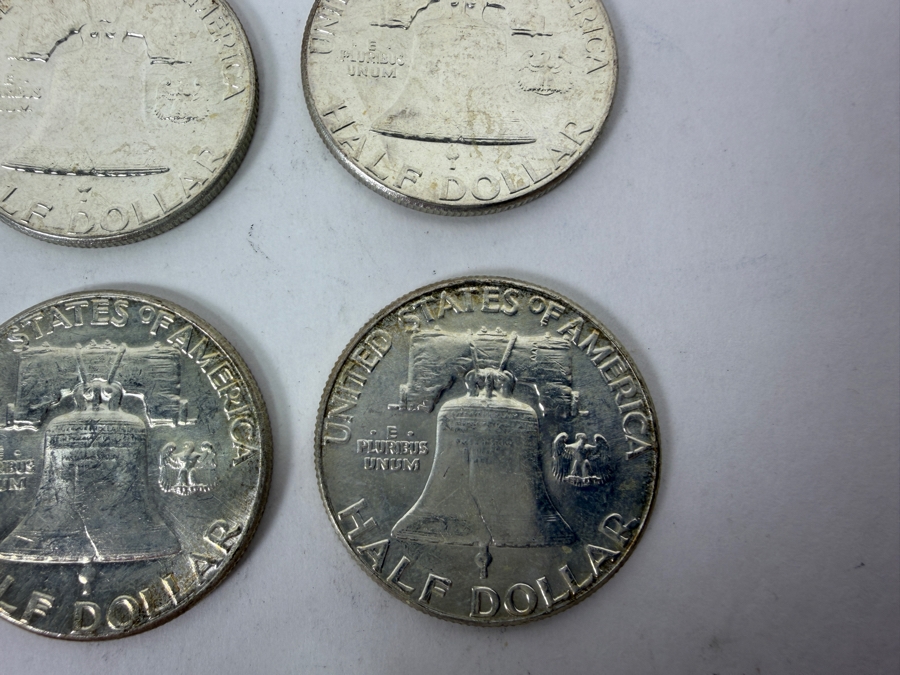 (9) Uncirculated 1963 US Franklin Half Dollars [Photo 12]