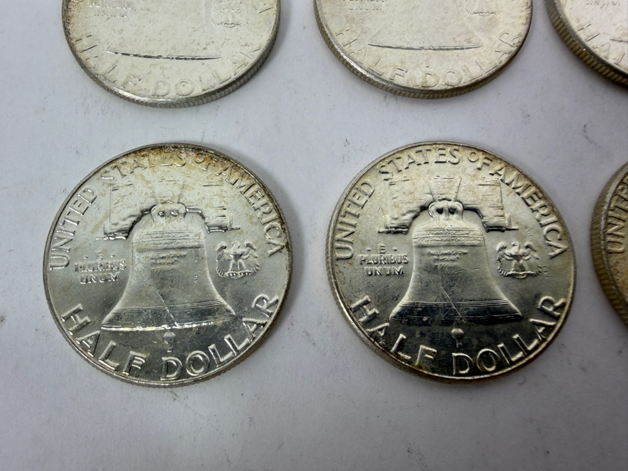 (9) Uncirculated 1963 US Franklin Half Dollars [Photo 9]