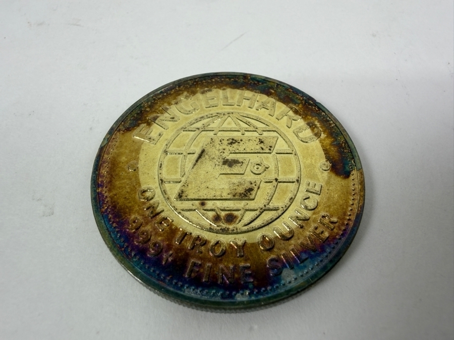 1982 Engelhard The American Prospector One Ounce Troy Silver Round [Photo 3]