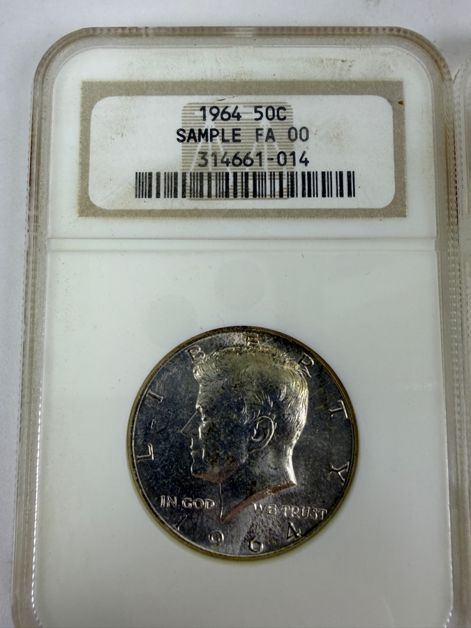 (3) 1964 Kennedy Half Dollar Sample PCGS FA00 Slabbed Silver Coins


 [Photo 2]