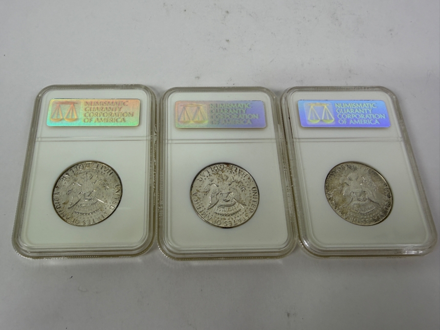 (3) 1964 Kennedy Half Dollar Sample PCGS FA00 Slabbed Silver Coins


 [Photo 5]