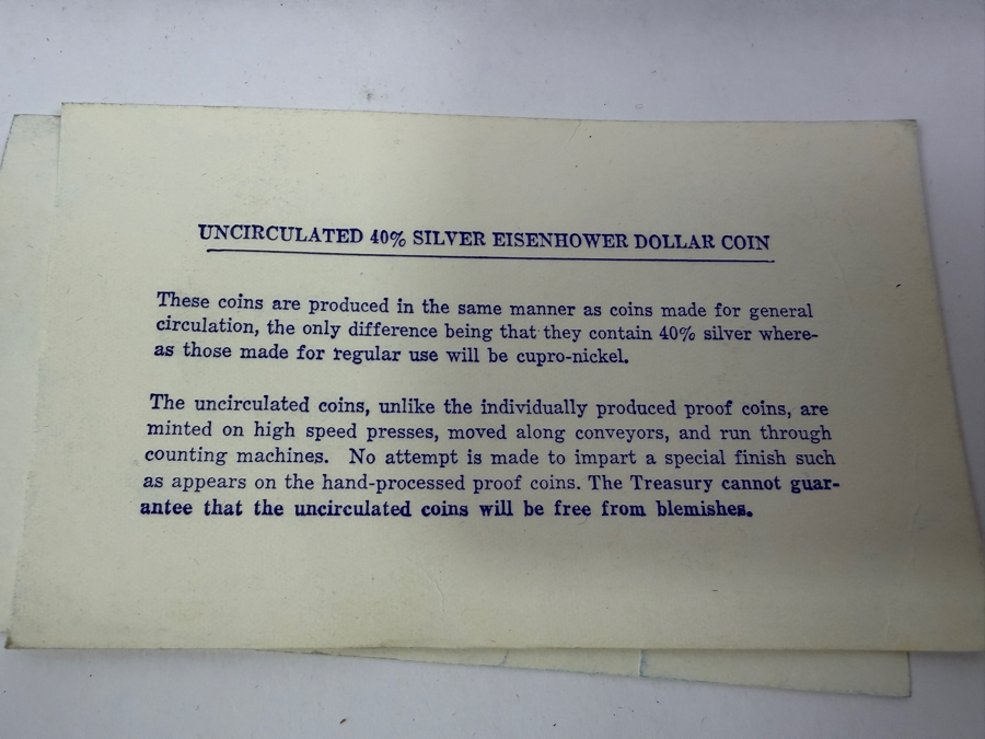 1974 Uncirculated Eisenhower Proof Silver Dollar [Photo 4]