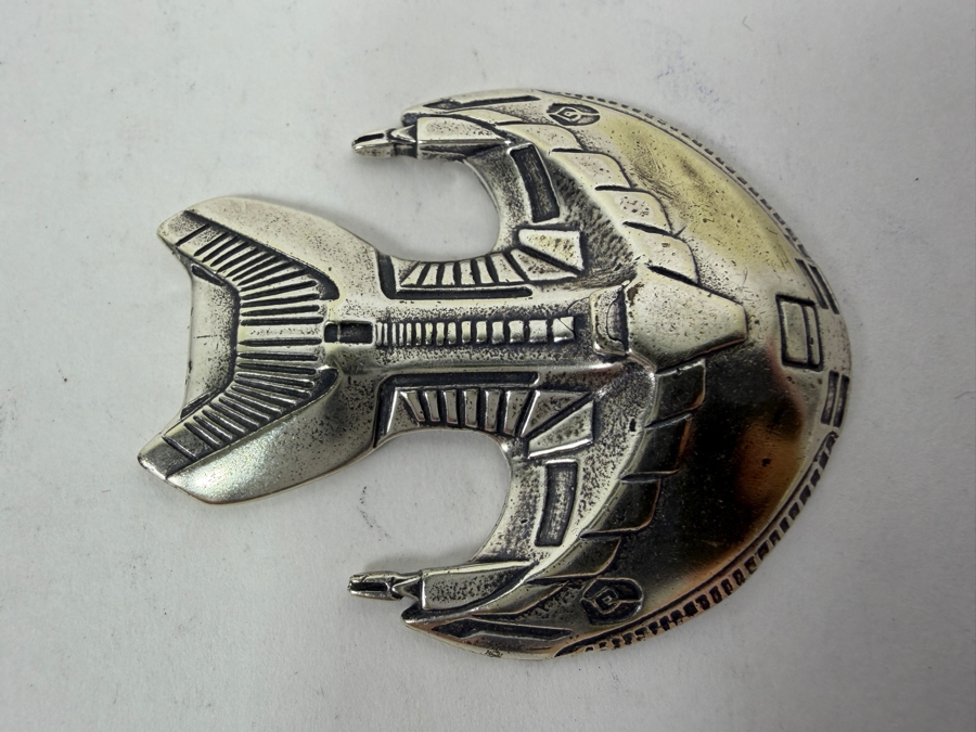 Sterling Silver Star Trek The Next Generation Ferengi Marauder Starship Figurine .925 Silver Collectible 40.9g [Photo 2]