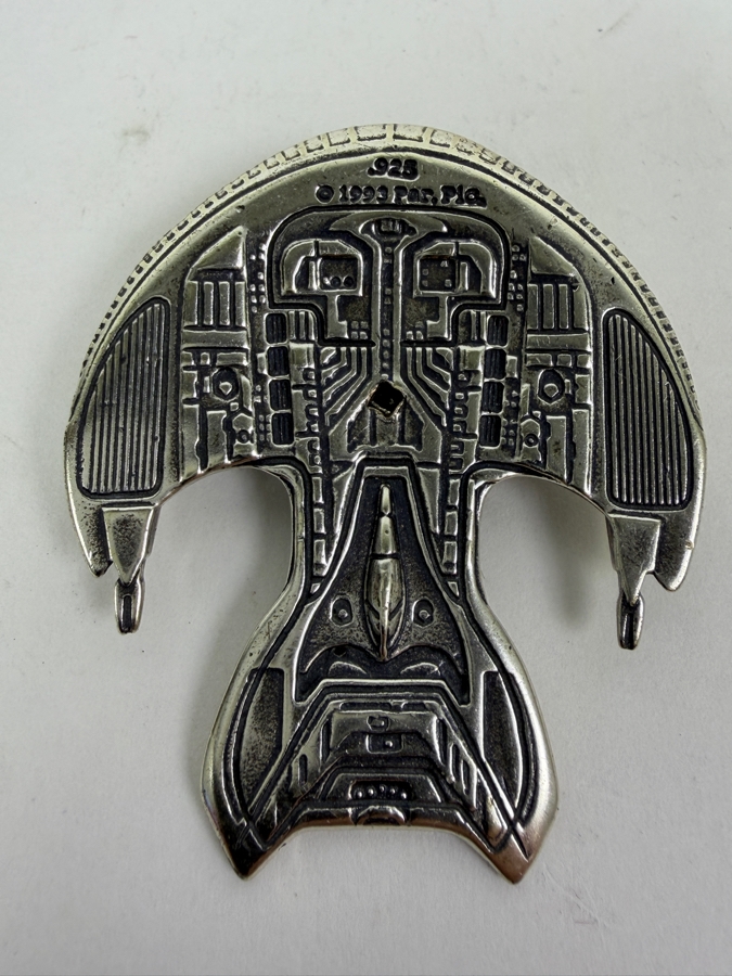 Sterling Silver Star Trek The Next Generation Ferengi Marauder Starship Figurine .925 Silver Collectible 40.9g [Photo 4]