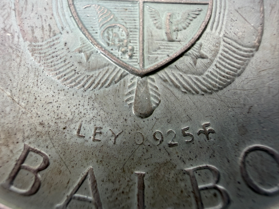 Large 2.5'W 1974 Panama 20 Balboas Simón Bolívar .925 Sterling Silver Commemorative Coin 130.6g [Photo 5]