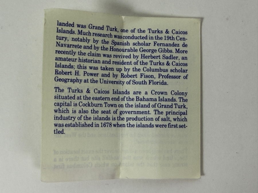 1986 Turks & Caicos Islands 50 Crowns Silver Proof Coin Limited Edition Christopher Columbus 136.08g [Photo 9]