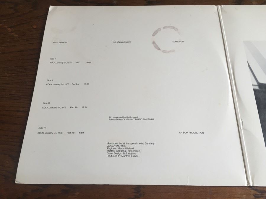 Keith Jarrett ‎- The Köln Concert - ECM Records ‎- ECM 1064/65 ST [Photo 3]