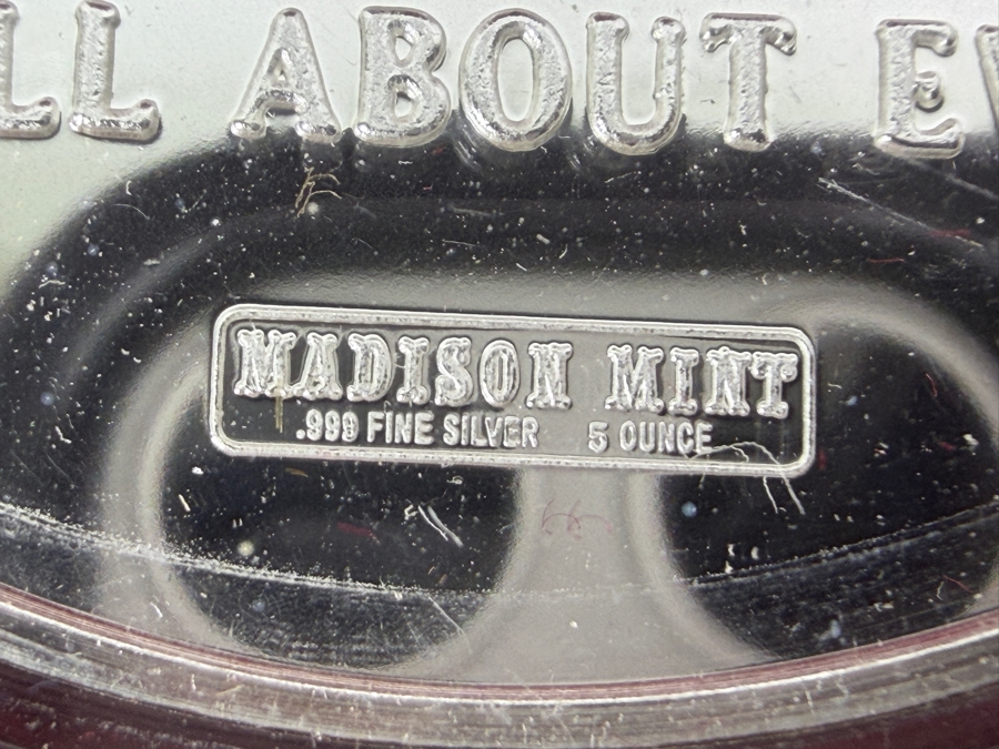 Large Madison Mint Marilyn Monroe Commemorative Silver Coin 5oz .999 Fine Silver In Presentation Box [Photo 5]