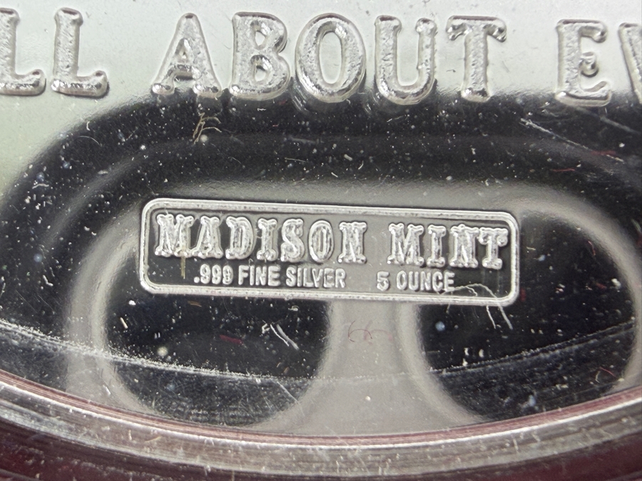 Large Madison Mint Marilyn Monroe Commemorative Silver Coin 5oz .999 Fine Silver In Presentation Box [Photo 6]