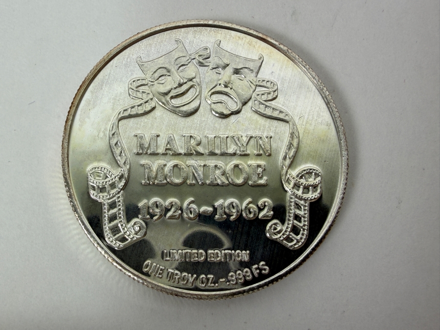 Limited Edition Marilyn Monroe Commemorative Silver Coin 1oz .999 Fine Silver [Photo 4]