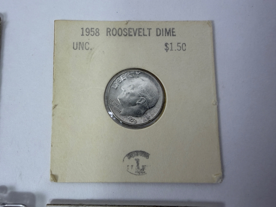 Uncirculated 1964 Kennedy Silver Half Dollar, (2) Uncirculated 1958 Silver Roosevelt Dime And (1) 1910 Liberty Head V Nickel [Photo 4]
