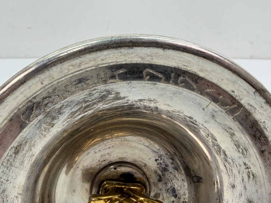 Rare Limited Edition Yossi Swed Masters Workshop Pair Of Heavy Solid Sterling Silver Candle Holders Candlesticks Premium Israeli Judaica Numbered 10 Of 99 9'H 681.7g [$1,488 Silver Melt Value] [Photo 17]