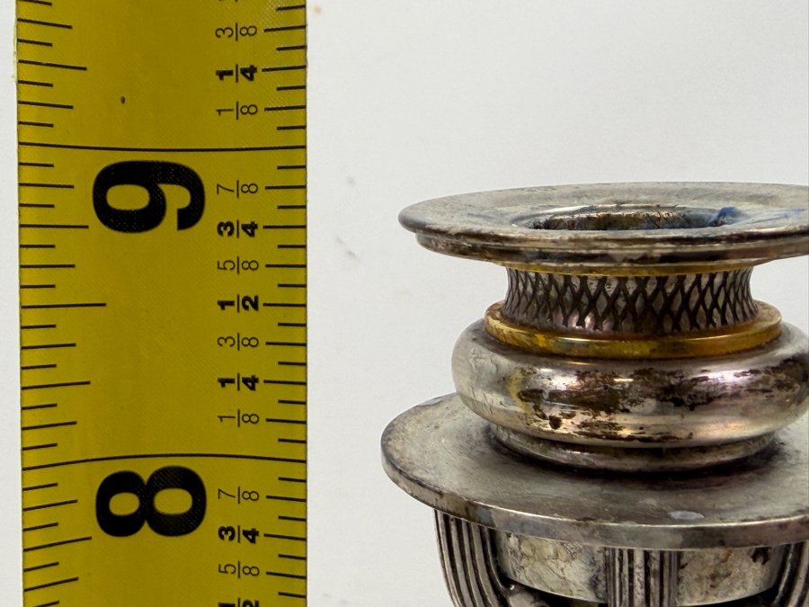 Rare Limited Edition Yossi Swed Masters Workshop Pair Of Heavy Solid Sterling Silver Candle Holders Candlesticks Premium Israeli Judaica Numbered 10 Of 99 9'H 681.7g [$1,488 Silver Melt Value] [Photo 19]