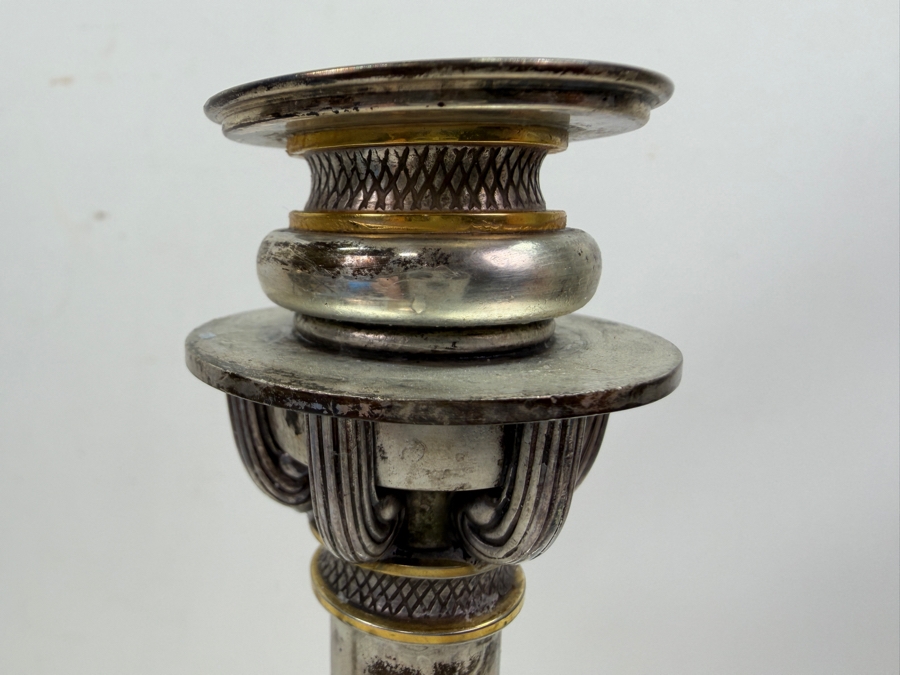 Rare Limited Edition Yossi Swed Masters Workshop Pair Of Heavy Solid Sterling Silver Candle Holders Candlesticks Premium Israeli Judaica Numbered 10 Of 99 9'H 681.7g [$1,488 Silver Melt Value] [Photo 10]