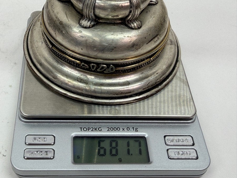 Rare Limited Edition Yossi Swed Masters Workshop Pair Of Heavy Solid Sterling Silver Candle Holders Candlesticks Premium Israeli Judaica Numbered 10 Of 99 9'H 681.7g [$1,488 Silver Melt Value] [Photo 20]
