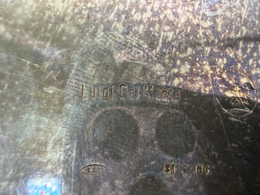 Luigi Del Monte Rare Limited Edition Sterling Silver Italian Modernist Hand Made Menorah Numbered 37 Of 250 - Missing The Candle Cups - 9.75'W X 11.75'H 534.3g [$1,166 Silver Melt Value] Retails $5,000 [Photo 9]