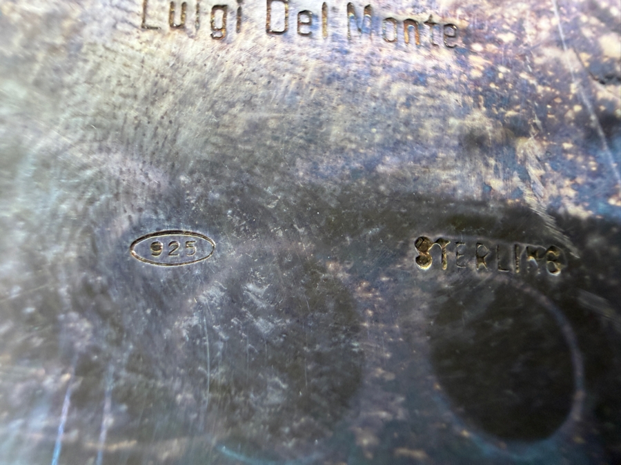 Luigi Del Monte Rare Limited Edition Sterling Silver Italian Modernist Hand Made Menorah Numbered 37 Of 250 - Missing The Candle Cups - 9.75'W X 11.75'H 534.3g [$1,166 Silver Melt Value] Retails $5,000 [Photo 10]