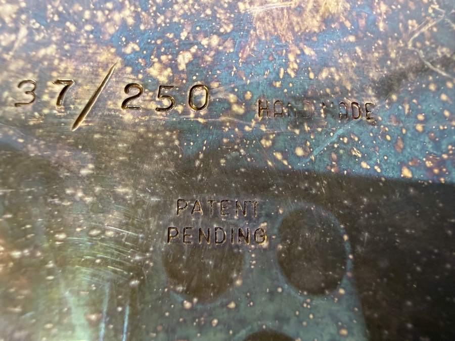 Luigi Del Monte Rare Limited Edition Sterling Silver Italian Modernist Hand Made Menorah Numbered 37 Of 250 - Missing The Candle Cups - 9.75'W X 11.75'H 534.3g [$1,166 Silver Melt Value] Retails $5,000 [Photo 13]