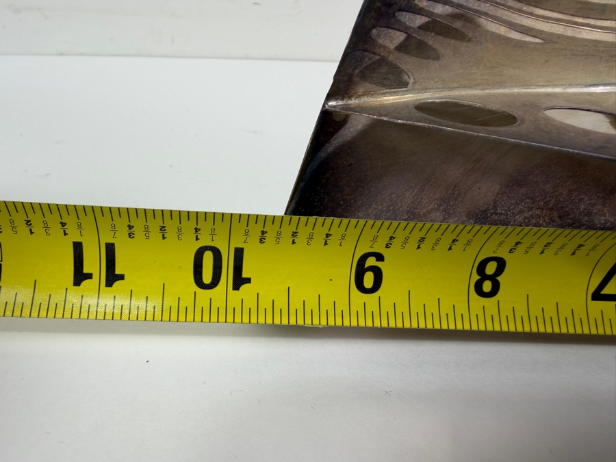 Luigi Del Monte Rare Limited Edition Sterling Silver Italian Modernist Hand Made Menorah Numbered 37 Of 250 - Missing The Candle Cups - 9.75'W X 11.75'H 534.3g [$1,166 Silver Melt Value] Retails $5,000 [Photo 15]