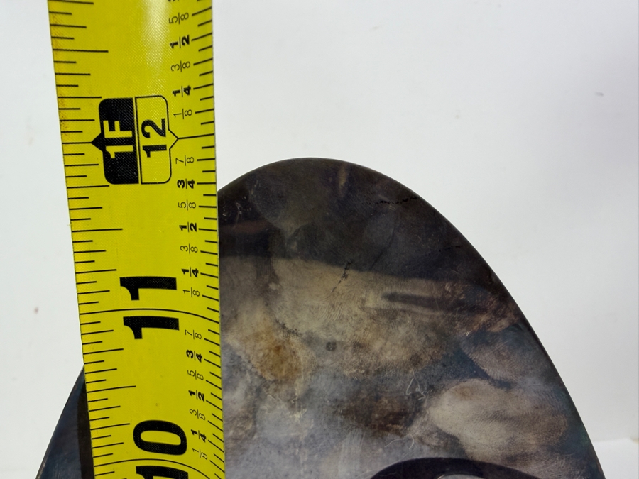 Luigi Del Monte Rare Limited Edition Sterling Silver Italian Modernist Hand Made Menorah Numbered 37 Of 250 - Missing The Candle Cups - 9.75'W X 11.75'H 534.3g [$1,166 Silver Melt Value] Retails $5,000 [Photo 16]