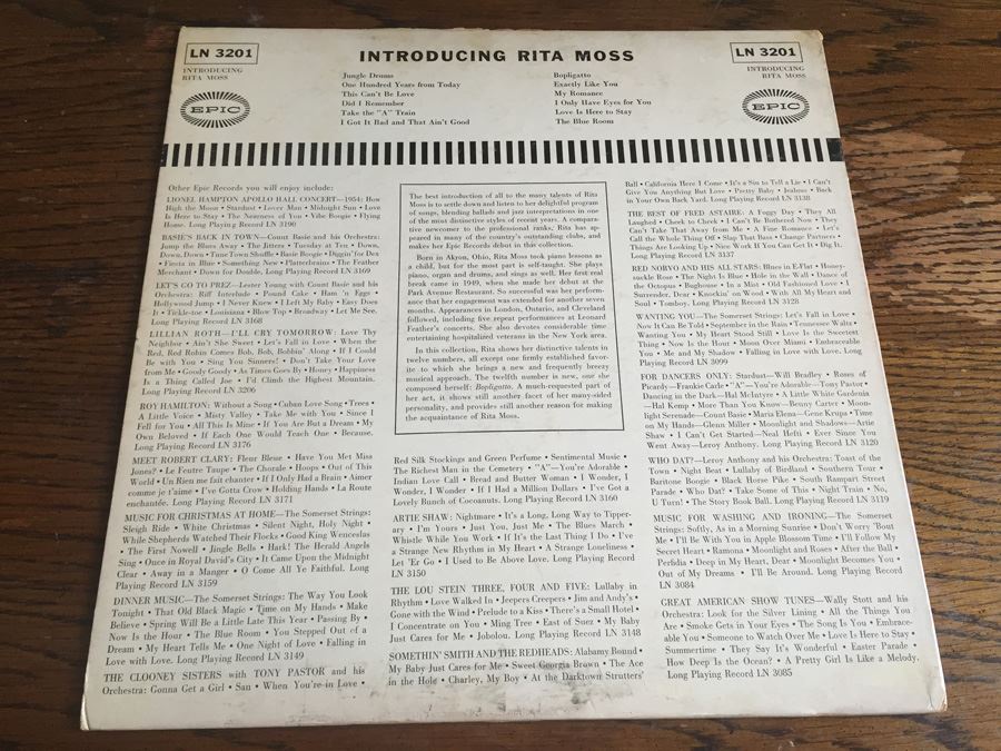 Rita Moss ‎- Introducing Rita Moss - Epic ‎- LN 3201 [Photo 2]