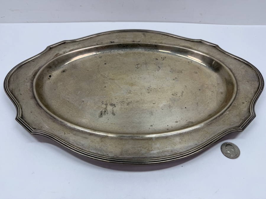 Vintage Bailey, Banks & Biddle Co Sterling Silver Tray 16.5W X 12D X 1H 905.1g [$1,975 Silver Melt Value] [Photo 2]