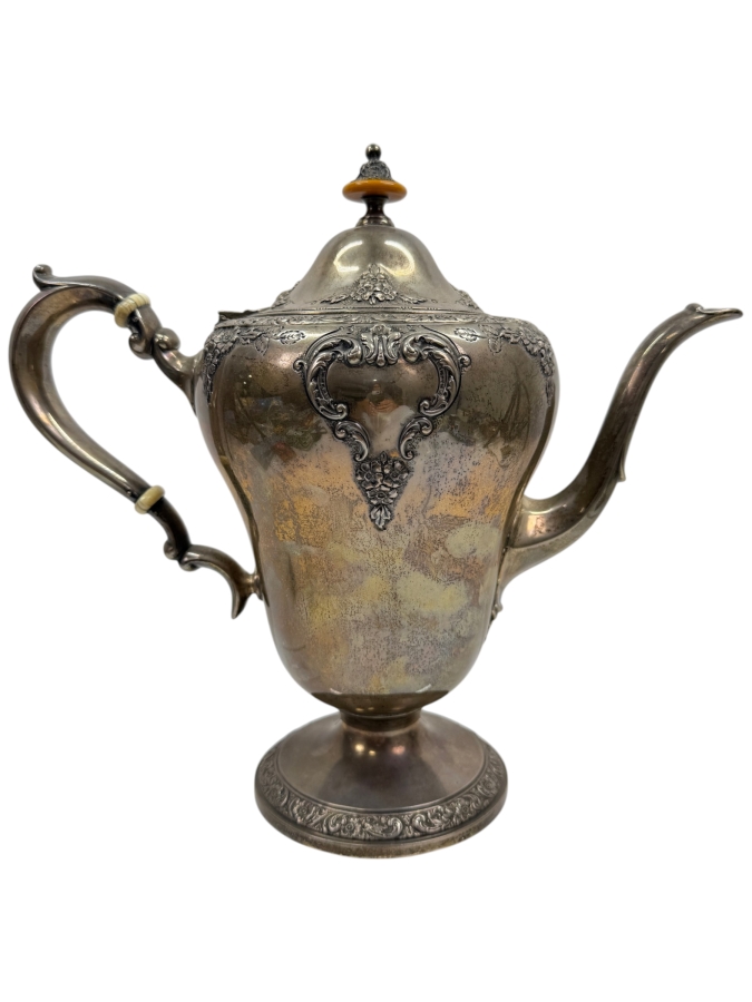 Antique Sterling Silver Coffee Pot Hallmarked 10'H 833.4g [$1,819 Silver Melt Value]