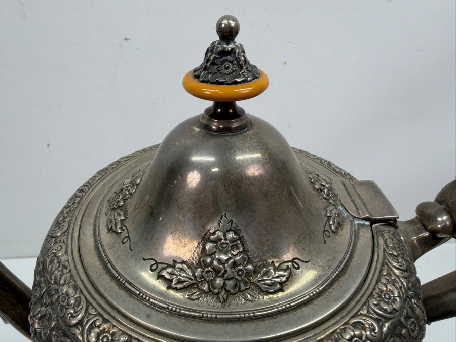 Antique Sterling Silver Coffee Pot Hallmarked 10'H 833.4g [$1,819 Silver Melt Value] [Photo 6]