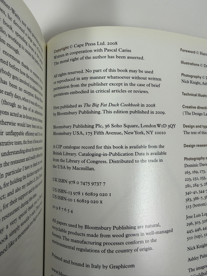 SIGNED Heston Blumenthal The Fat Duck Cookbook Hardcover Book 2009 (RSF) [Photo 11]