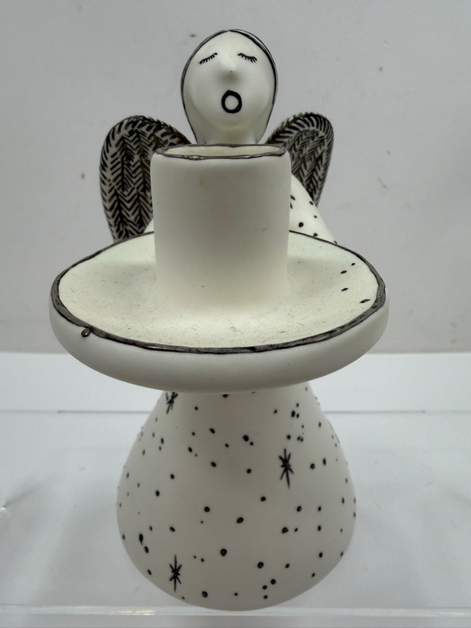 Emilia Castillo Plata Pura Potter Candle Holder With Sterling Silver Decorations 7'H (RSF) [Photo 3]