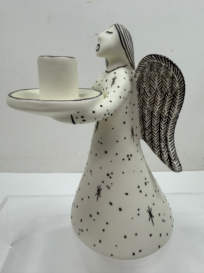 Emilia Castillo Plata Pura Potter Candle Holder With Sterling Silver Decorations 7'H (RSF) [Photo 6]