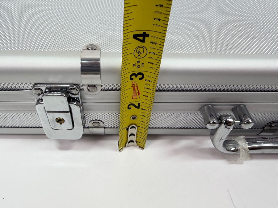 Poker Chip Set With 2 Playing Card Packs And Dice Cased In An Aluminum Carrying Case 24W X 9.5D X 3H [Photo 11]