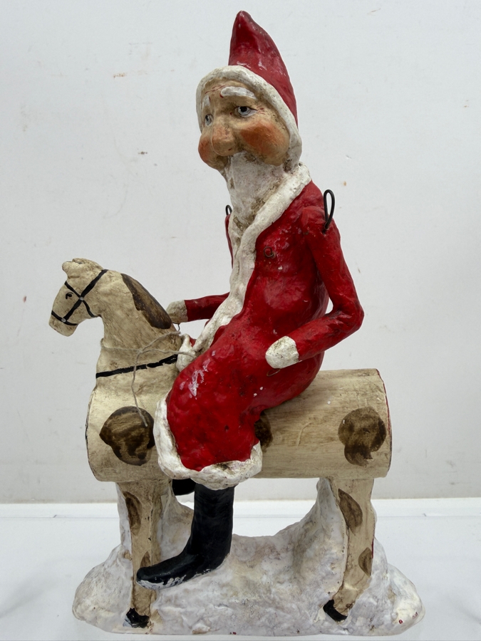 Limited Edition Debbee Thibault Santa Figurine Numbered 334 Of 2,500 Dated 1997 6'W X 1.5'D X 9.5'H (RSF) [Photo 2]