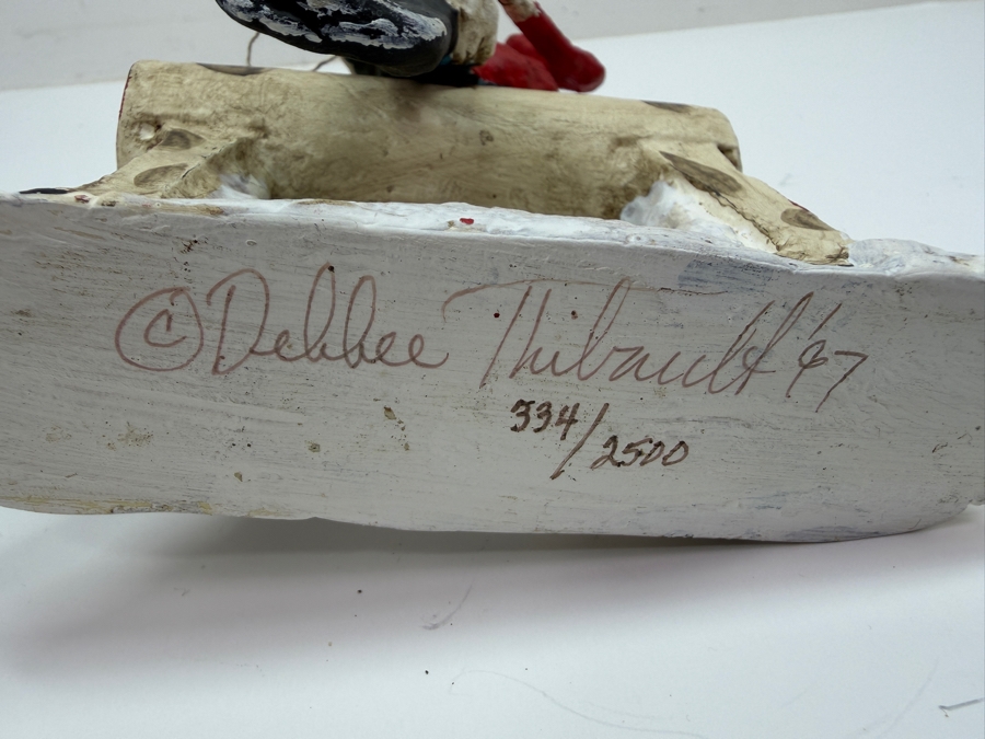 Limited Edition Debbee Thibault Santa Figurine Numbered 334 Of 2,500 Dated 1997 6'W X 1.5'D X 9.5'H (RSF) [Photo 7]