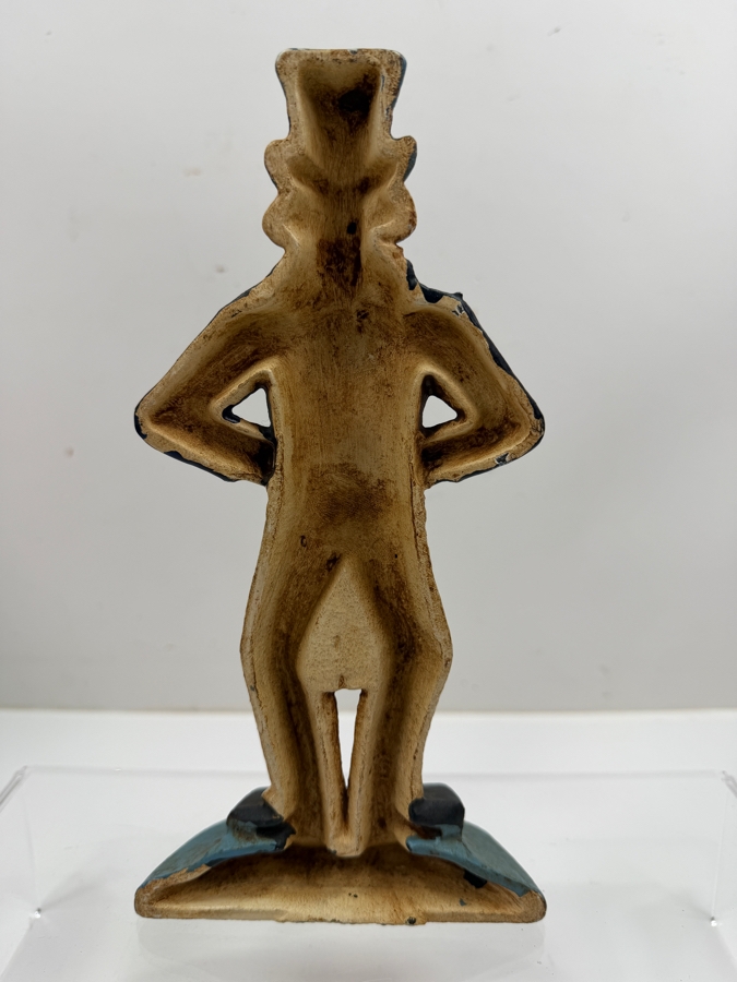 Cast Iron Hand Painted Uncle Sam Figural Doorstop 9.25'H [Photo 5]