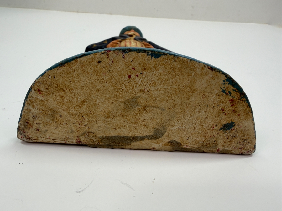 Cast Iron Hand Painted Uncle Sam Figural Doorstop 9.25'H [Photo 6]