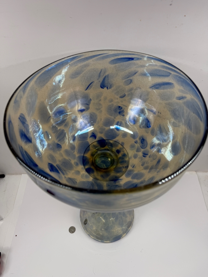 Large 2-Piece Art Glass Bowl 22.5'H (RSF) [Photo 5]