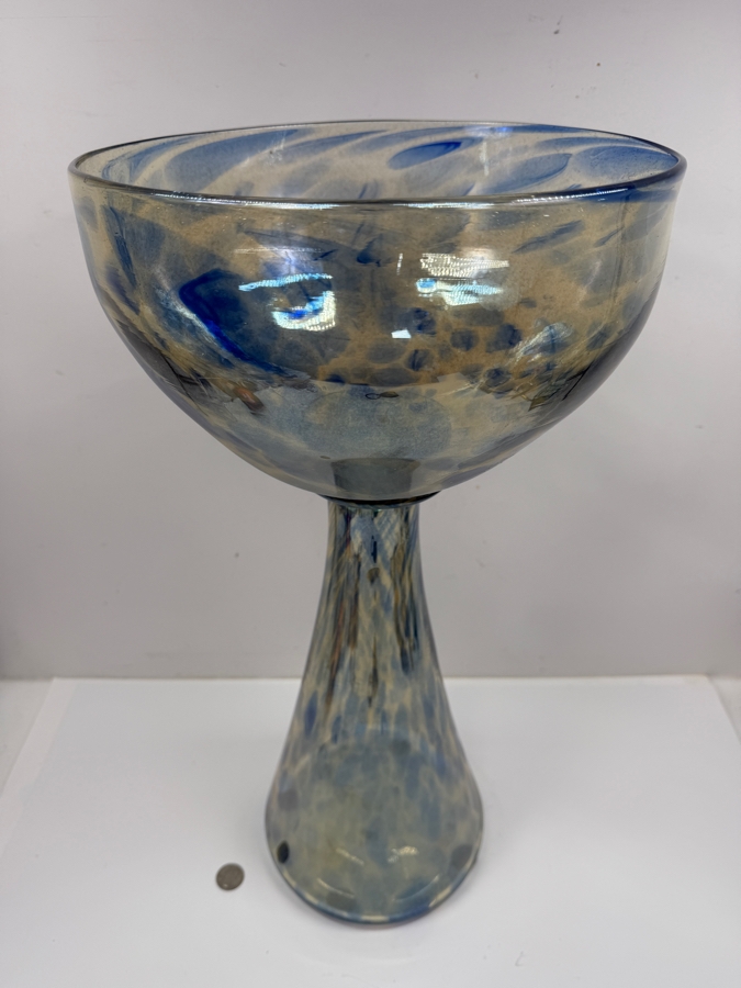 Large 2-Piece Art Glass Bowl 22.5'H (RSF) [Photo 4]