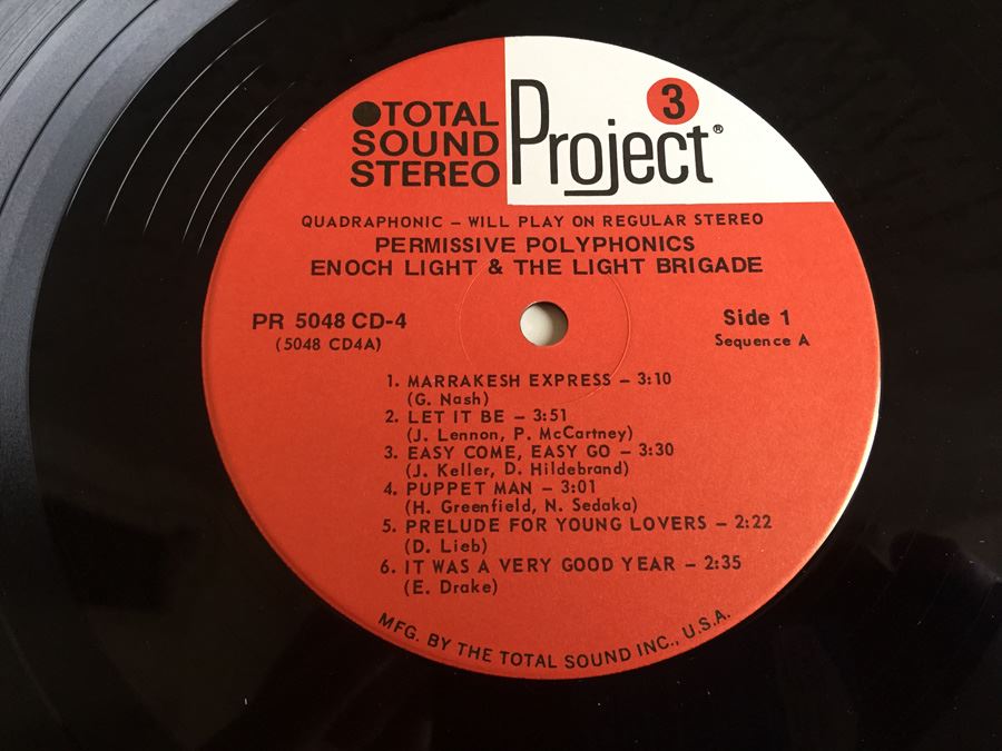 Enoch Light And The Light Brigade ‎- Permissive Polyphonics - Project 3 Total Sound ‎- PR 5048 QD - Quadraphonic [Photo 6]