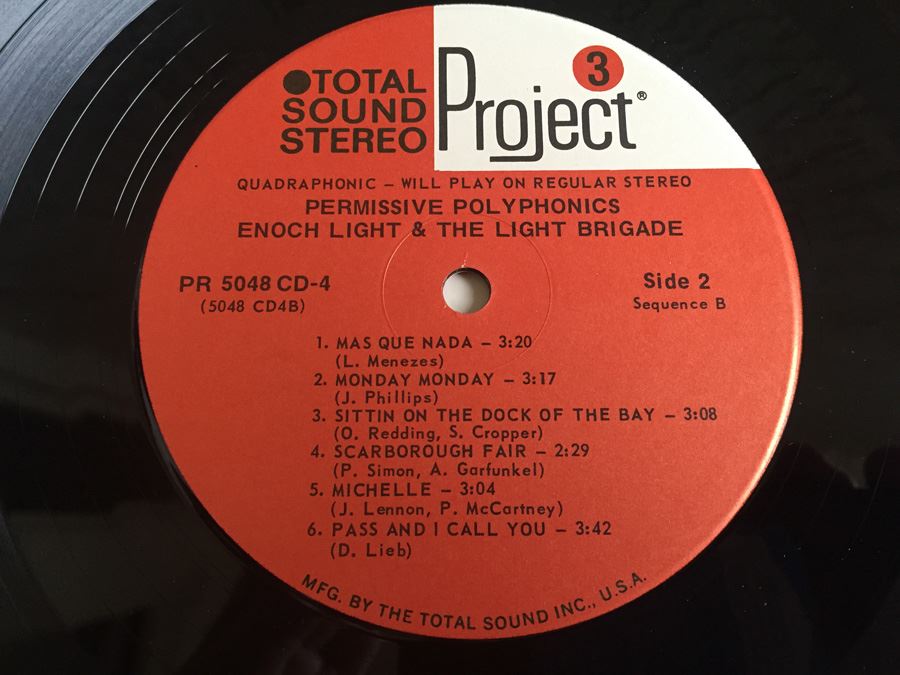Enoch Light And The Light Brigade ‎- Permissive Polyphonics - Project 3 Total Sound ‎- PR 5048 QD - Quadraphonic [Photo 8]