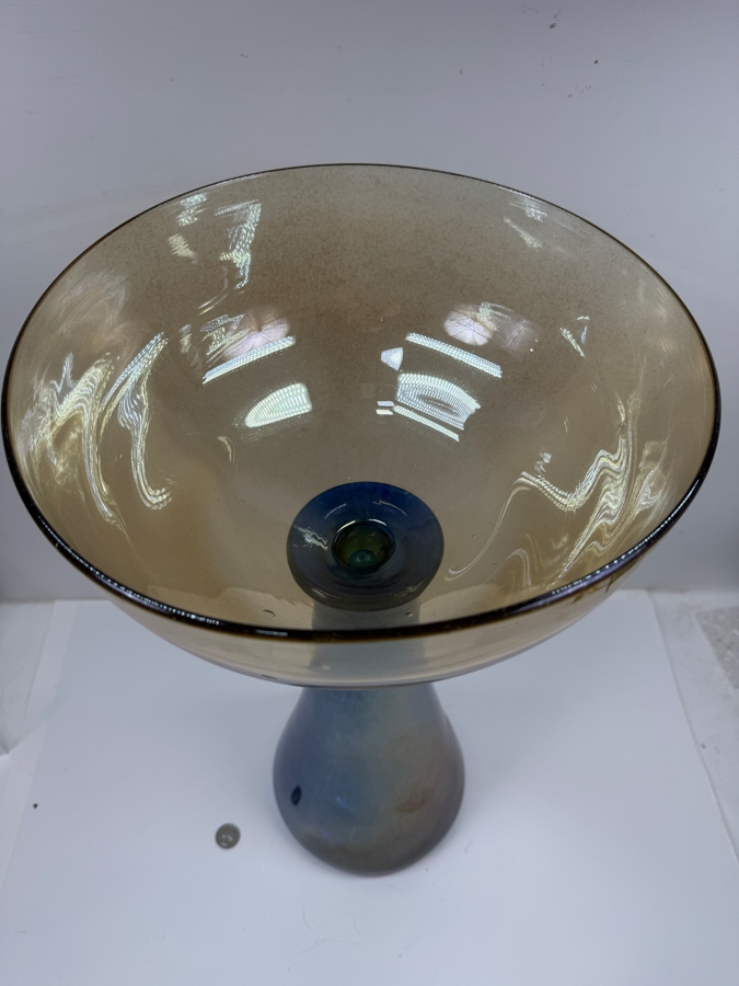 Large 2-Piece Art Glass Bowl 22.5'H (RSF) [Photo 4]