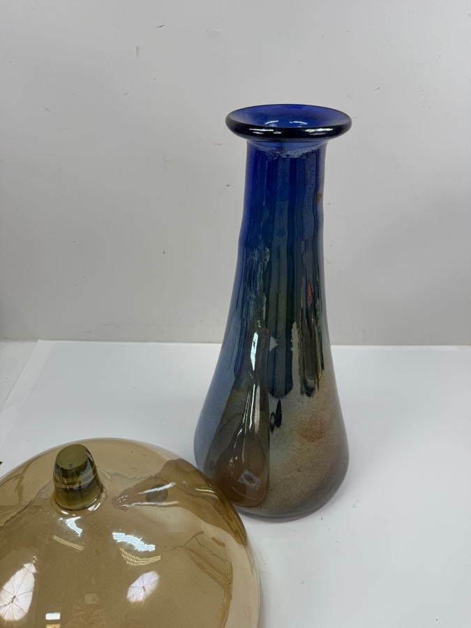 Large 2-Piece Art Glass Bowl 22.5'H (RSF) [Photo 5]