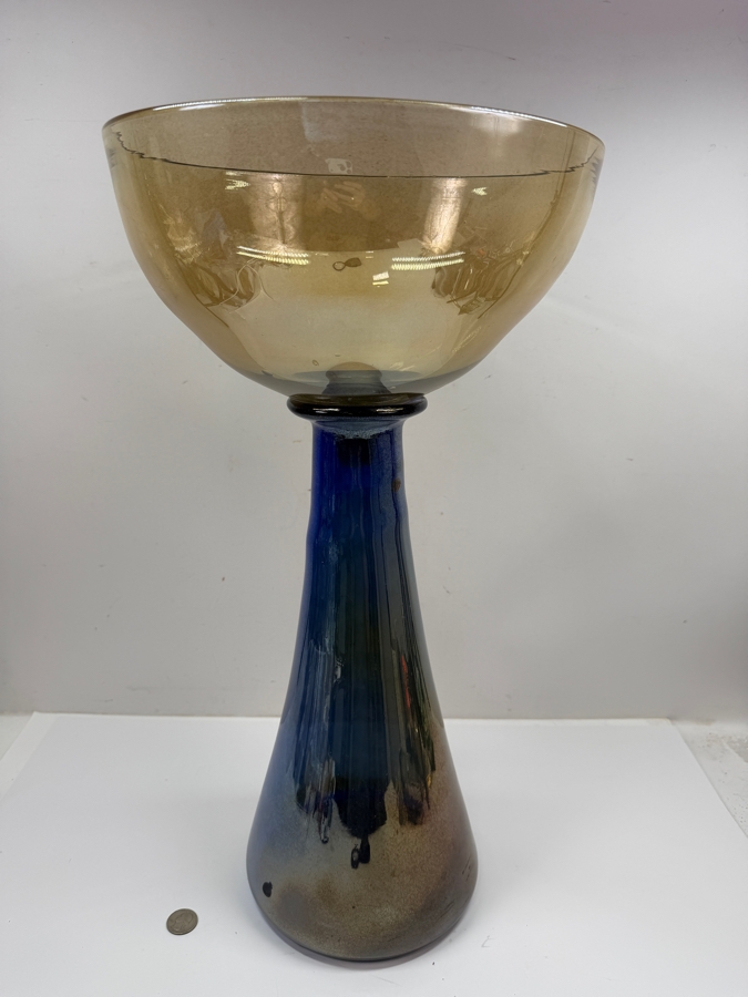 Large 2-Piece Art Glass Bowl 22.5'H (RSF) [Photo 2]