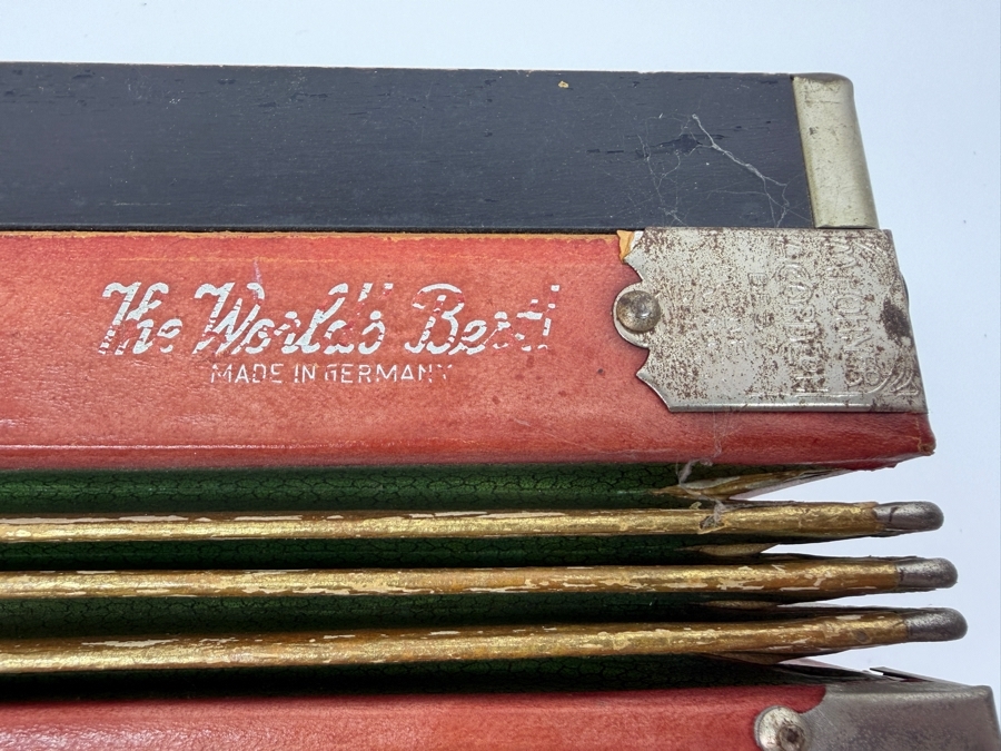 Vintage M. Hohner Grand Prix Philadelphia 1926 Melodeon Diatonic Accordion 10 Button 12W X 13D X 6.5H (RSF)
 [Photo 7]