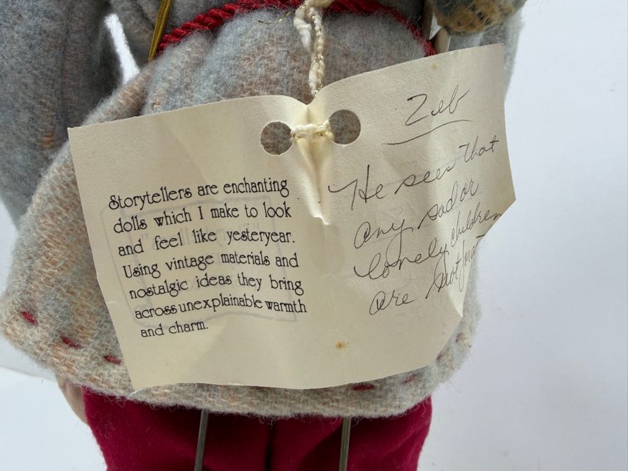 Signed Limited Edition 'Storytellers' By Phyllis Santa Claus Statue Titled 'Zeb' And Numbered 60 Of 150 Dated 1993 17.5'H [Photo 7]