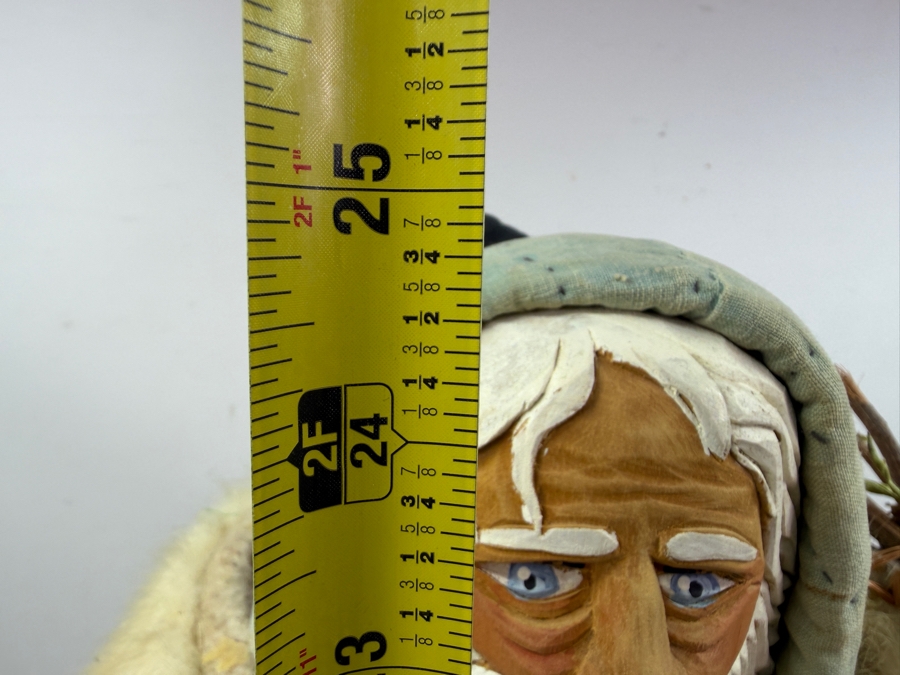 Signed Hand Carved Wooden Santa Claus Statue By Pam & Terry Montandon 1992 Fredericksburg, TX 25'H [Photo 10]