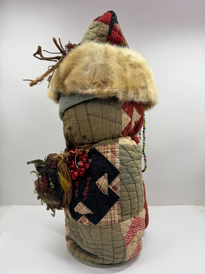 Signed Hand Carved Wooden Santa Claus Statue By Pam & Terry Montandon 1992 Fredericksburg, TX 25'H [Photo 7]